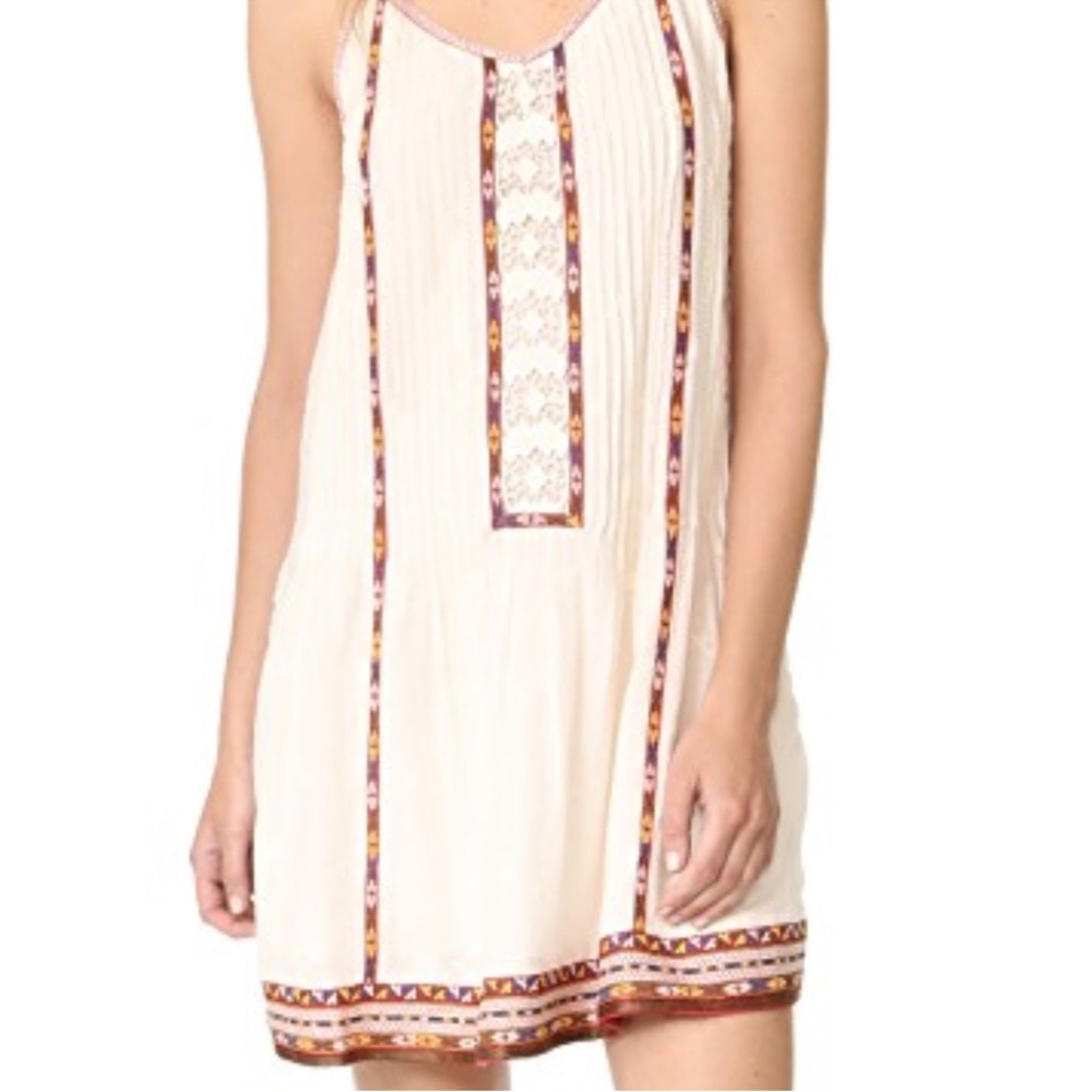 NWT Joie size medium Natural Horlane Embroidered dress